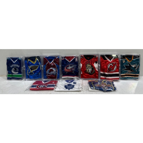Collection of Mini Hockey Jersey Collectables
