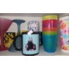 Image 3 : Selection of Drinkware Including: Colorful Martini Glasses, Mugs, and Tumblers