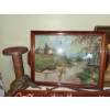 Image 5 : Home Decor Lot: Framed Prints, Signs, Spindle, Hardware