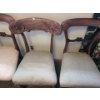 Image 2 : Wooden Dining Table on Wheels  55 L with Flaps Open, 46 W, 29 T and 6 Assorted Side Chairs