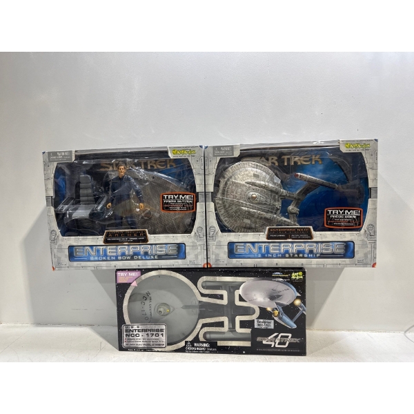 Collection of Star Trek Diecast Ships and Figure