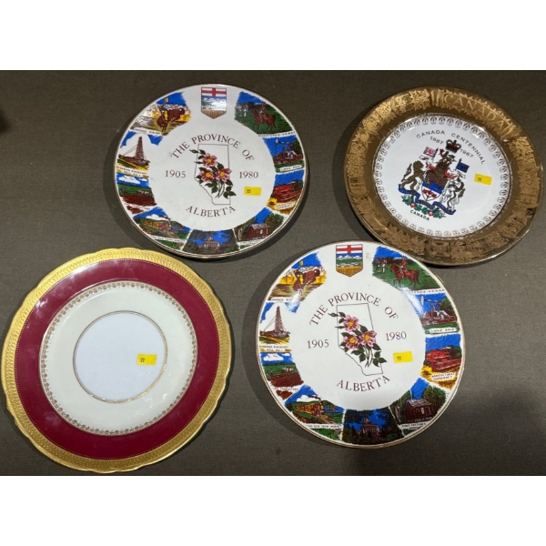 Aalco Souvenir & Georgian China Canadian Themed Plates + Aynsley China Plate