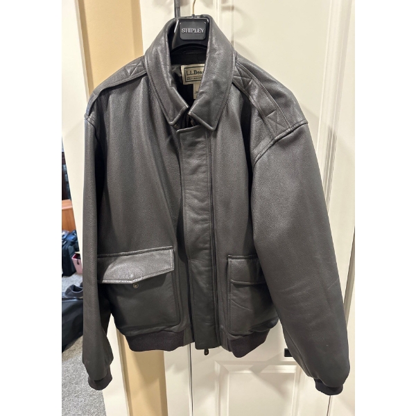 LL Bean Leather Jacket Size XL