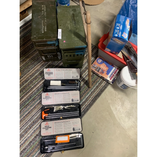 Rifle and Shotgun Cleaning Kits, Ammo Cans, Bow Saw, and Fly-Tying Vise