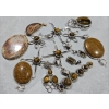 Image 1 : Polished Tigers Eye + Agate + Other Stone Pendants With 925 Settings