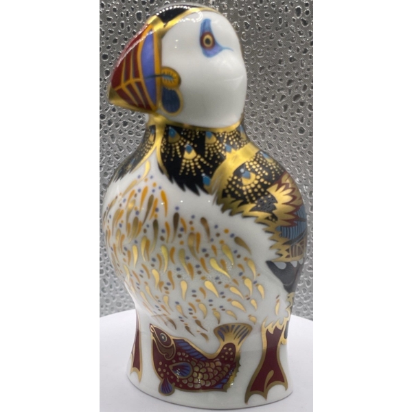 Gorgeous English Royal Crown Derby Bone China Puffin - 5 In Tall