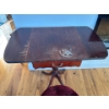 Image 2 : Antique Gold Gilt Mirror 26x16 w/ Mahogany Winged Table & Velvet Piano Stool