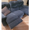 Image 2 : Reclining Three Seat Sofa in Blue Upholstery