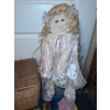 Image 2 : Basket, Girl Figure and Assorted Fine Linens Incl. New 100% Irish Linen 66x84 