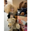 Image 2 : Collection Of Stuffed Animals Vintage Doll & Shelf 
