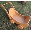 Image 3 : Collectible Doll Accessories - Hand Carved Baby Stroller High Chair 25T & Spindle Stool 
