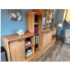 Image 3 : Vintage 1970s teak shelving unit comes in three pieces with easy roll shelving and tons of storage s