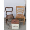 Image 1 : Wooden Chairs and Metal Bread Box