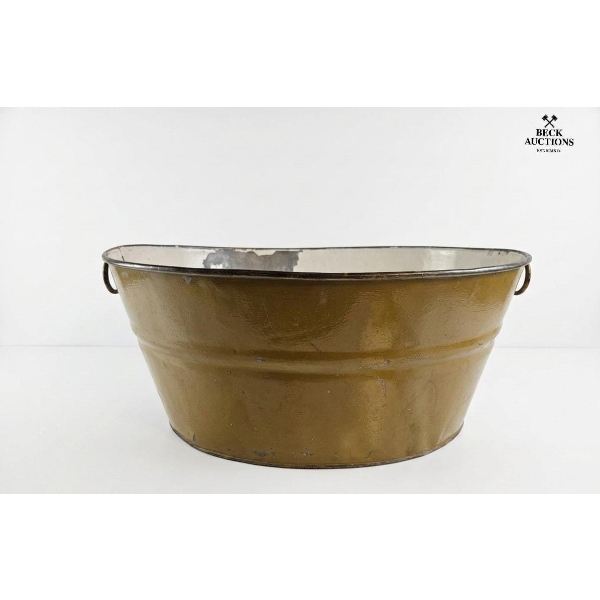 Vintage Metal Wash Tub  20th century