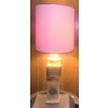 Image 2 : Ceramic Table Lamp with Textured Base and Fabric Shade