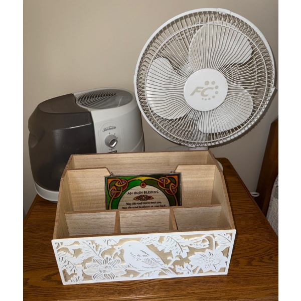 Home Comforts - Oscillating Fan Sunbeam Humidifier Organizer Box & More
