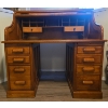 Image 1 : Lovely Vintage Desk w/ Roll Top, No Key (CONTENTS NOT INCLUDED) - 50W, 32D, 49T 