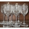 Image 3 : Vintage Pressed Glass Beverage Pitcher w/ Starburst Etched Stemware