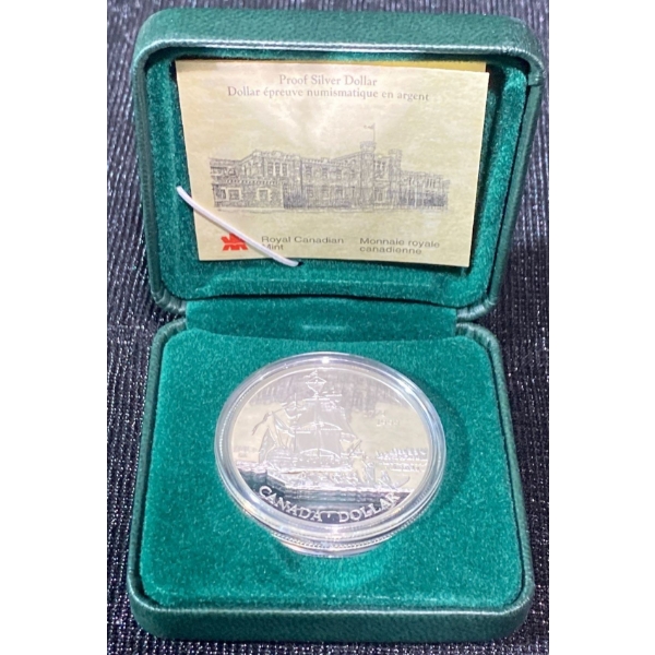 1999 Voyage of Juan Perez Proof Sterling Silver Dollar