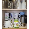 Image 5 : Contents of Cupboards: Casserole Dishes, Stainless Pot, Pink Plastic Salad Bowl, Mugs and More!