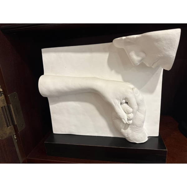 Mat Johnson Holding Hands Plaster Art  Sweden 13.5 x 13