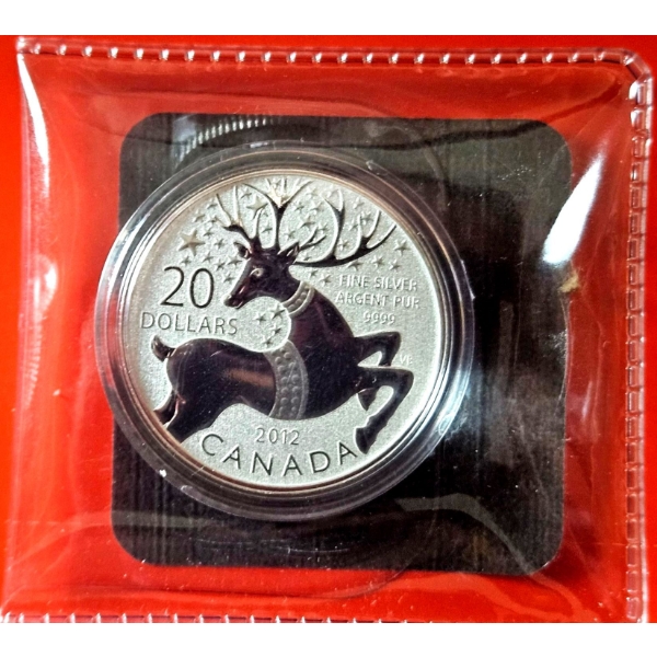 2012 $20 for $20 Magical Reindeer - 99.9% Fine Silver Coin - #2