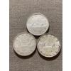 Image 1 : Three Canadian Voyageur Dollars 23.33 g Silver (.800)