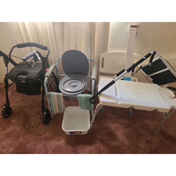 Home Health: Walker, Commode, Shower Chair/ Stool, Grab Bars 