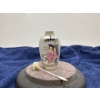 Image 3 : Hand Painted Seated Lady Snuff Bottle with Spoon 2.25H