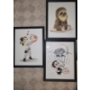 Image 2 : Star Wars Reproduction Art Prints Featuring: Yoda, Princess Leia and Other Characters 