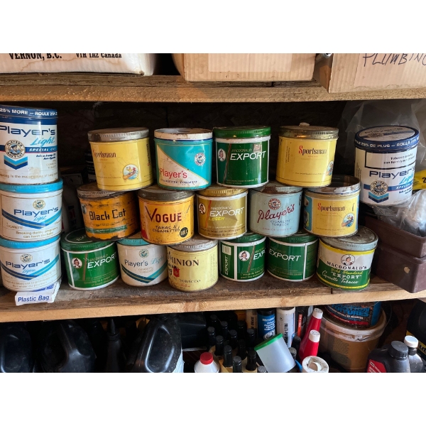 Collection of vintage cigarette TINS 