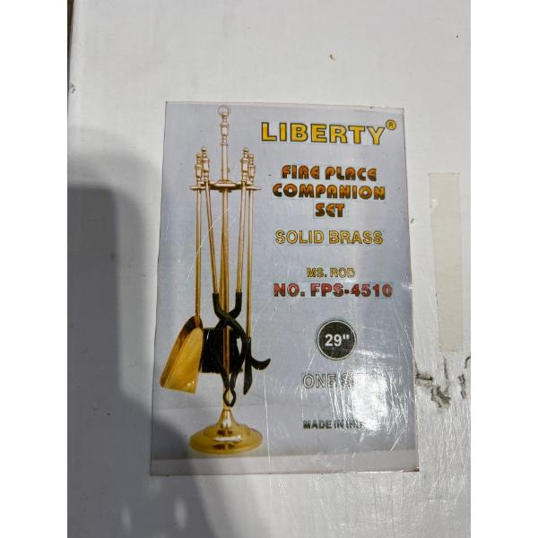 liberty fireplace companion set solid brass 29 inches