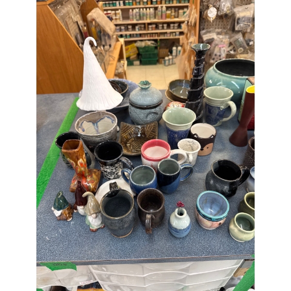 cups, phases bowls, and more all ceramic