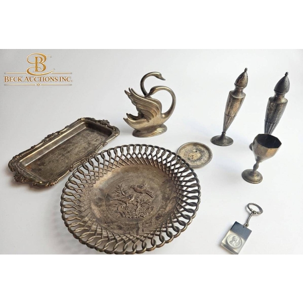 Set of Decorative Silver-Plated Items