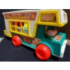 Image 2 : Vintage Fisher Park Pull Toys-Tuggy Tooter, Music Box Ferris Wheel, Little People Bus, & More