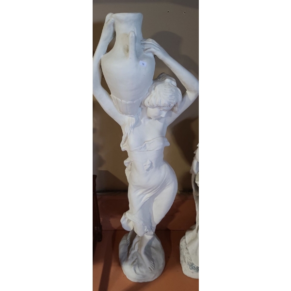 Woman with Urn Garden Statue 49 T, 10 Diameter Base