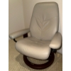 Image 5 : EKORNES Stressless Reclining Armchair & Footstool Set - 100% Genuine Leather