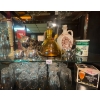 Image 1 : Amber Colored Liquor Decanter w/ Metallic Cups Crystal Stemware Collection & More