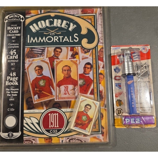 Hockey Card Collectors Set- Hockey Immortals (45 Reprinted Cards) 48 Page Book