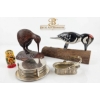 Image 1 : Decorative Items Including Wooden Figurines and Silver Pieces