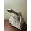 Image 2 : Hoselton Aluminum Art Sculptures, Made in Canada -  Large Bird on Rock (7W, 6T)