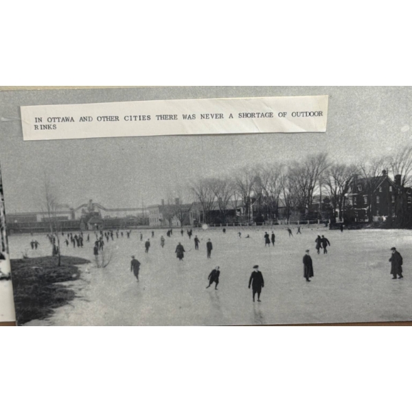 Vintage Black-and-White Ice Hockey and Winter Scene Photographs