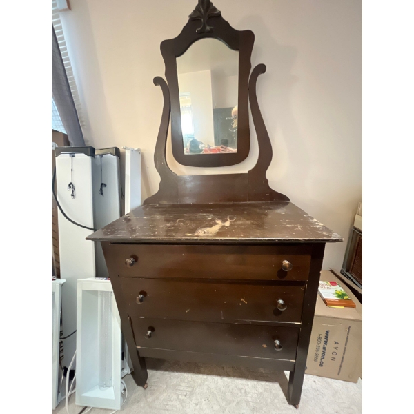 antique dresser and mirror great project dresser