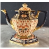 Image 1 : Antique Linguard Webster Imari-Style Teapot with Plate Stand