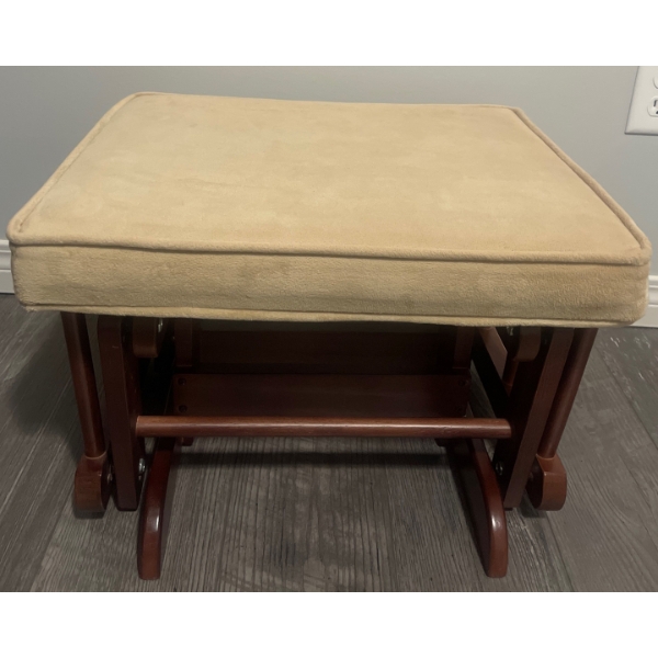 Oak & Microfiber Glider w/ Ottoman 29x31x49