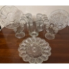 Image 1 : Variety Of Vintage Pressed Glass Serving ware- Deviled Egg Plate, Pitcher & Glasses