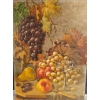 Image 2 : "Egon Stoitzner Wien" Oil Painting A Classical Arrangement Of Grapes, Pears,& Apples Beside A Glass