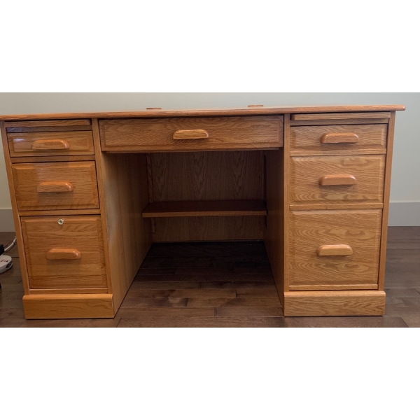 Oak Principal's Desk 54x29x30