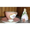 Image 1 : Royal Doulton's "Penny" & Collectible Tea Cup & Saucer w/mini Pink Elephant 5"tall 