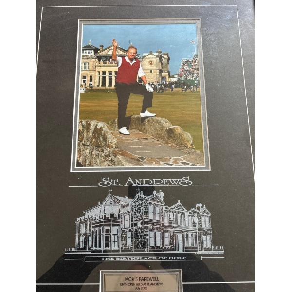 Jack Nicklaus Final round at St andrews framed Print 